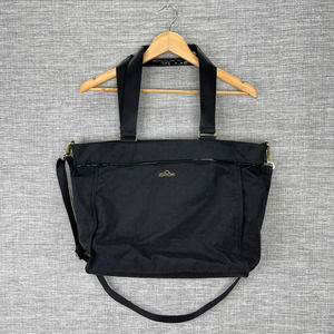 Kipling Black Crosshatch Tote Crossbody Bag Large